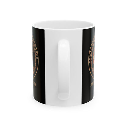 Herculaneum Lifeguard Summer 79 in Latin Ceramic Mug, (11oz, 15oz)
