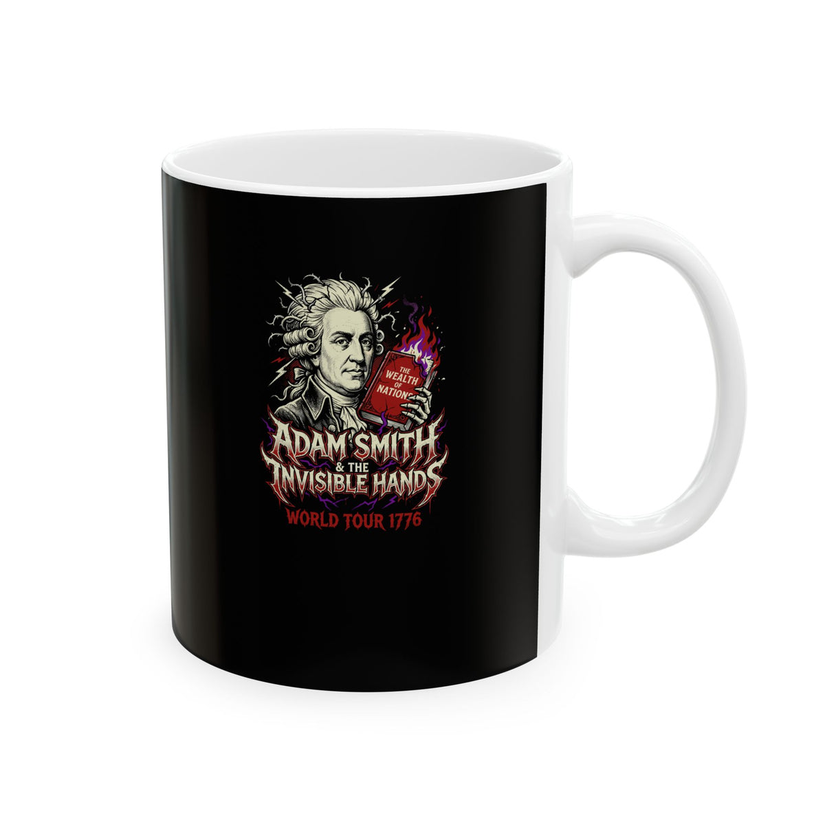 Heavy Metal Adam Smith Invisible Hand Tour Ceramic Mug, (11oz, 15oz)