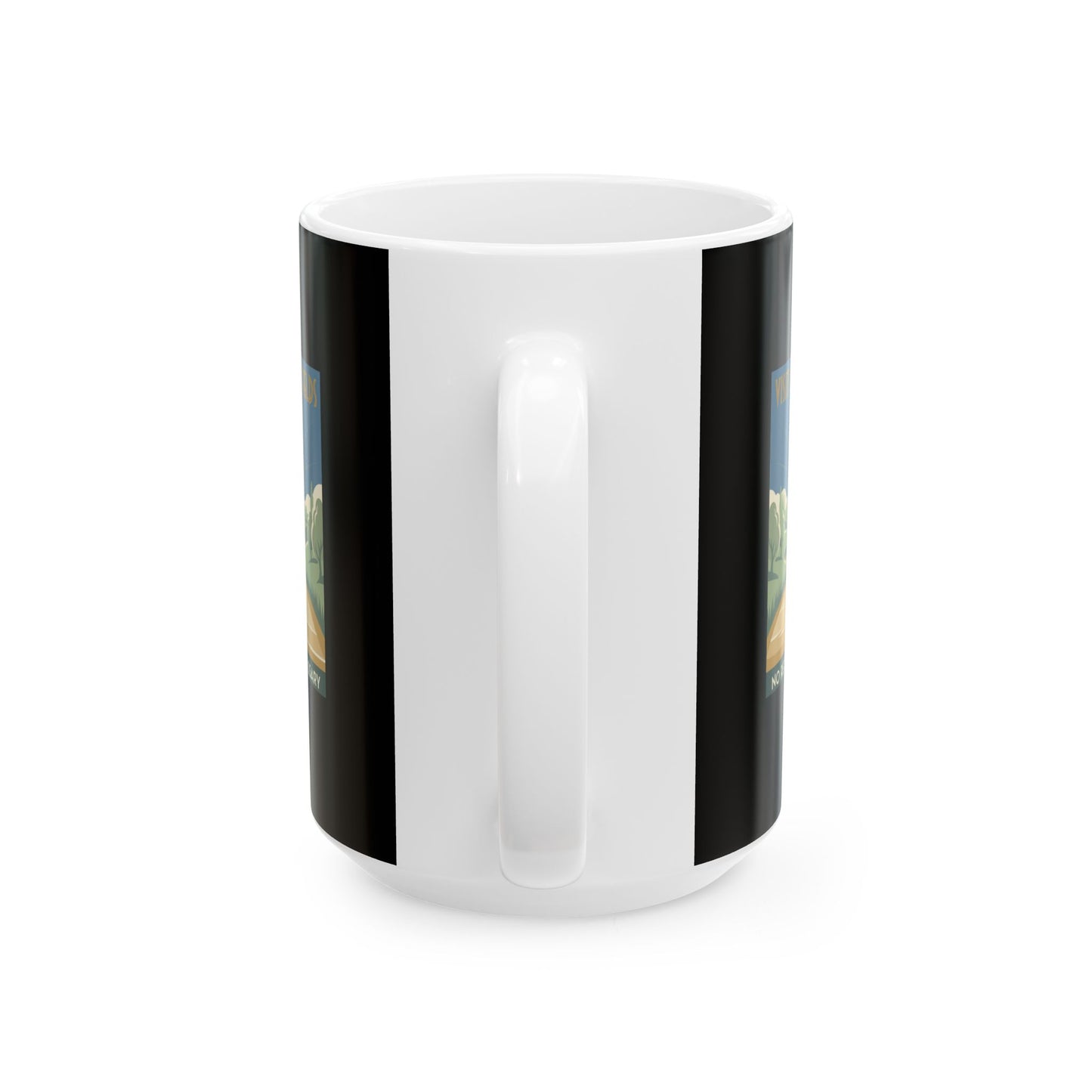 Visit Elysian Fields Retro Tourism Ceramic Mug, (11oz, 15oz)