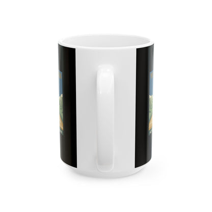 Visit Elysian Fields Retro Tourism Ceramic Mug, (11oz, 15oz)