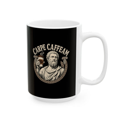 Carpe Caffeam Coffee Ceramic Mug, (11oz, 15oz)