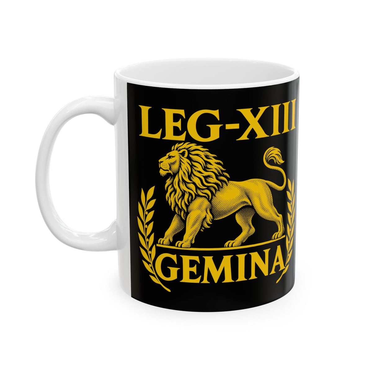 Legio XIII Gemina Lion Inscription Ceramic Mug, (11oz, 15oz)