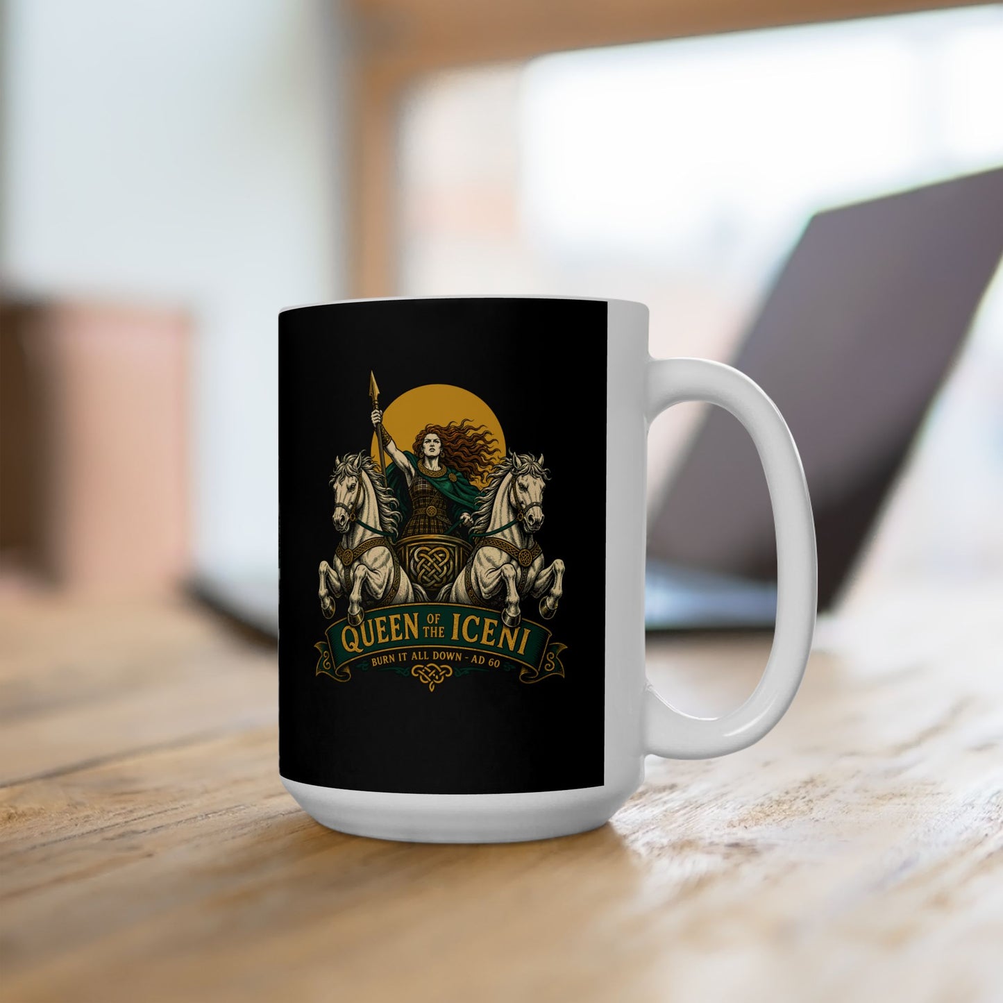 Boudica Burn it All Down Ceramic Mug, (11oz, 15oz)