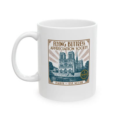 Flying Buttress Appreciation Art Nouveau Ceramic Mug, (11oz, 15oz)