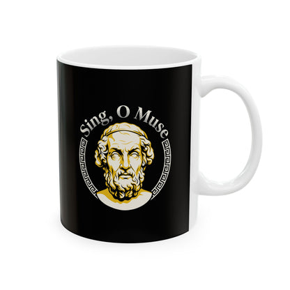 Sing O'Muse Homer Iliad Ceramic Mug, (11oz, 15oz)