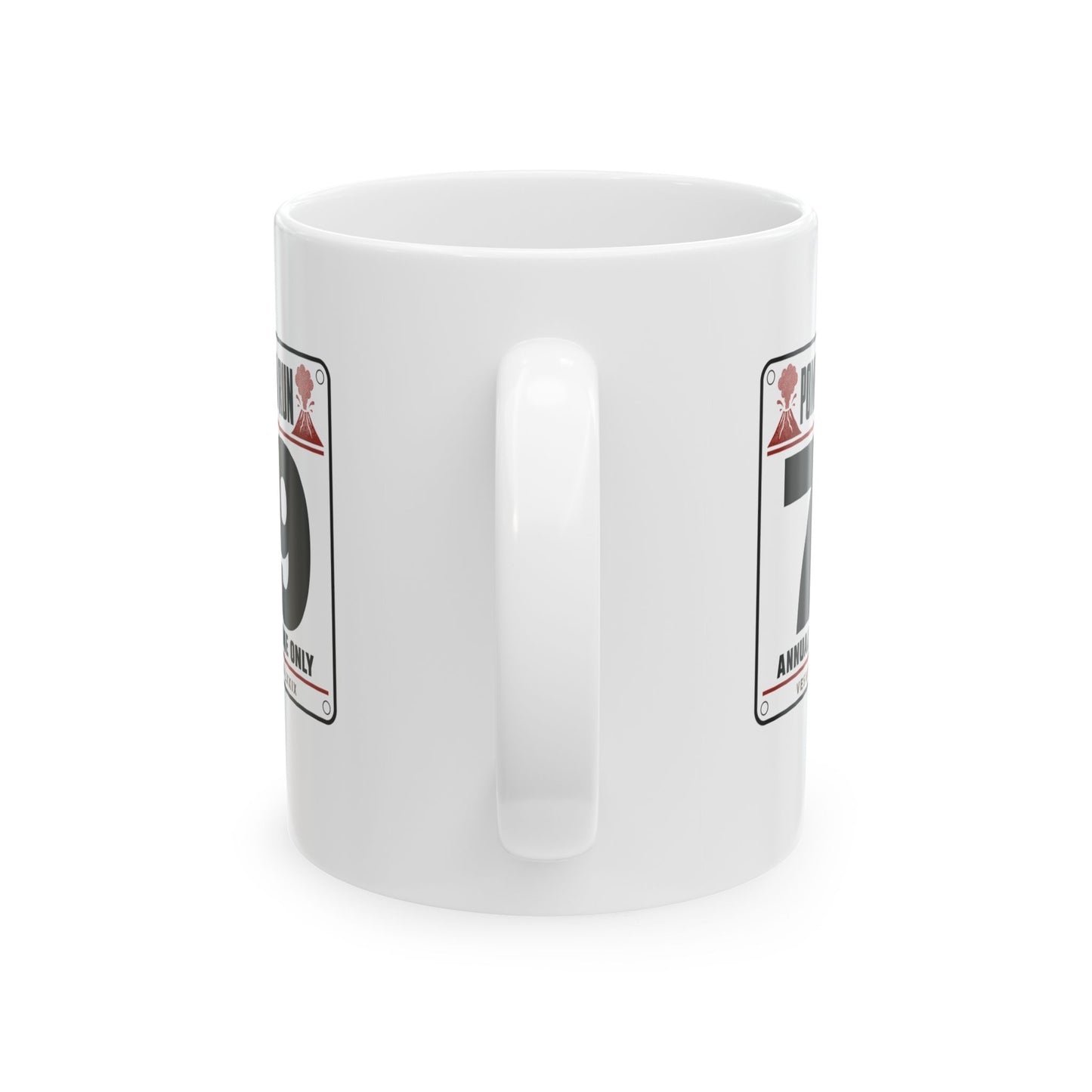 Pompeii Fun Run Race Bib Ceramic Mug, (11oz, 15oz)