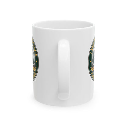 Badge Style Cross the Alps They Said Elephant Ceramic Mug, (11oz, 15oz)