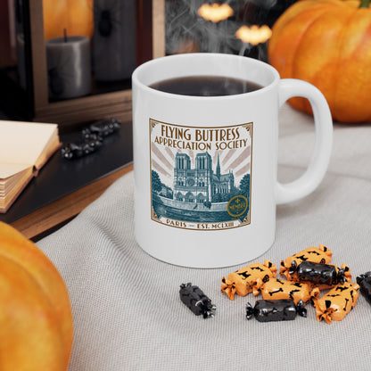 Flying Buttress Appreciation Art Nouveau Ceramic Mug, (11oz, 15oz)