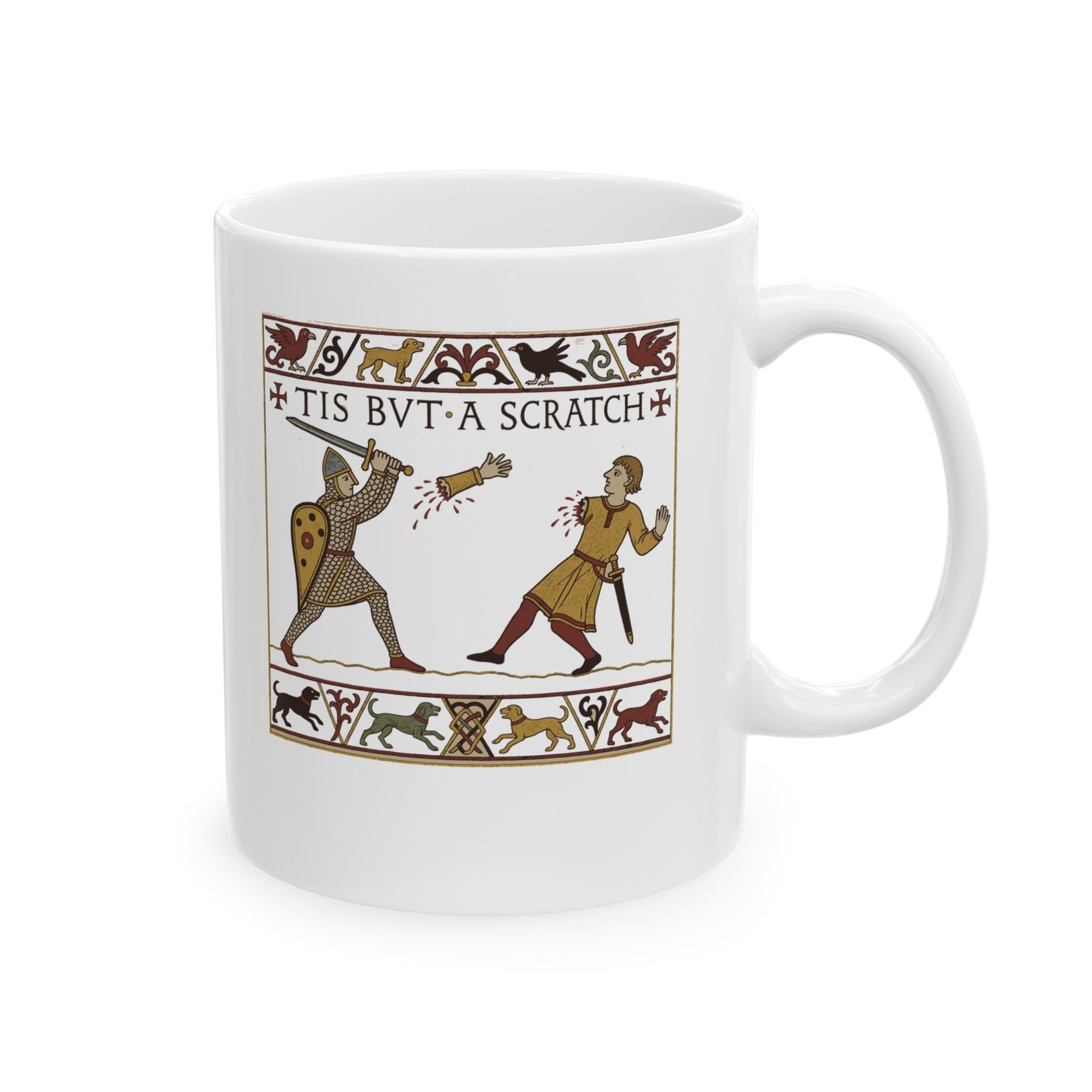 Tis But A Scratch Tapestry Ceramic Mug, (11oz, 15oz)