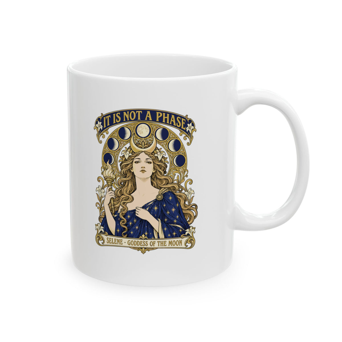 It's Not A Phase Selene Mucha Ceramic Mug, (11oz, 15oz)
