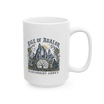 Glastonbury Abbey Isle of Avalon Ceramic Mug, (11oz, 15oz)