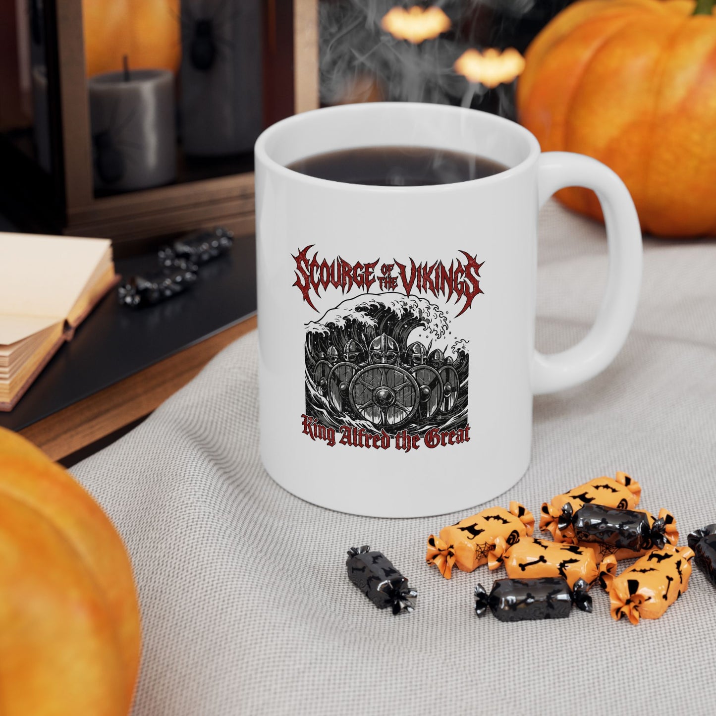 King Alfred Scourge of the Vikings Ceramic Mug, (11oz, 15oz)