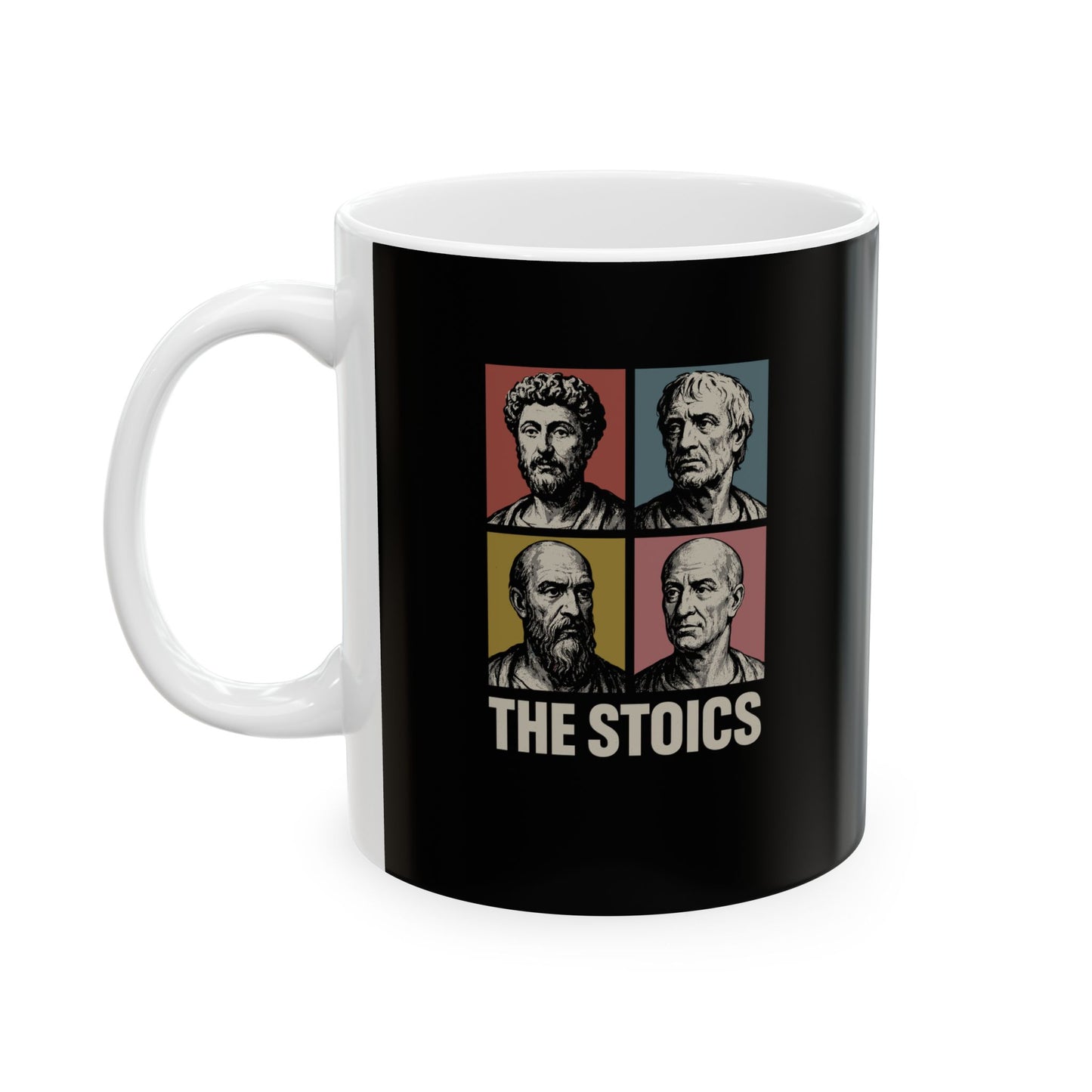 The Stoics Pop Art Ceramic Mug, (11oz, 15oz)