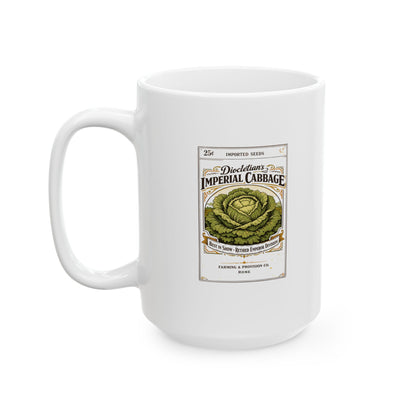 Emperor Diocletian Cabbage Farmer Ceramic Mug, (11oz, 15oz)