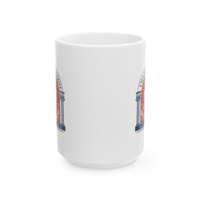 Cycladic Figurine 2500 Aegean Sea Ceramic Mug, (11oz, 15oz)
