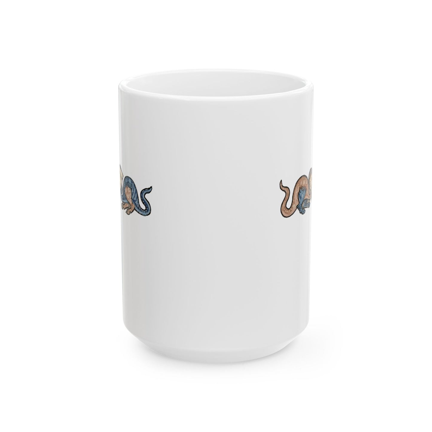 Monk vs Noble Woman Strange Creatures Medieval Marginalia Ceramic Mug, (11oz, 15oz)