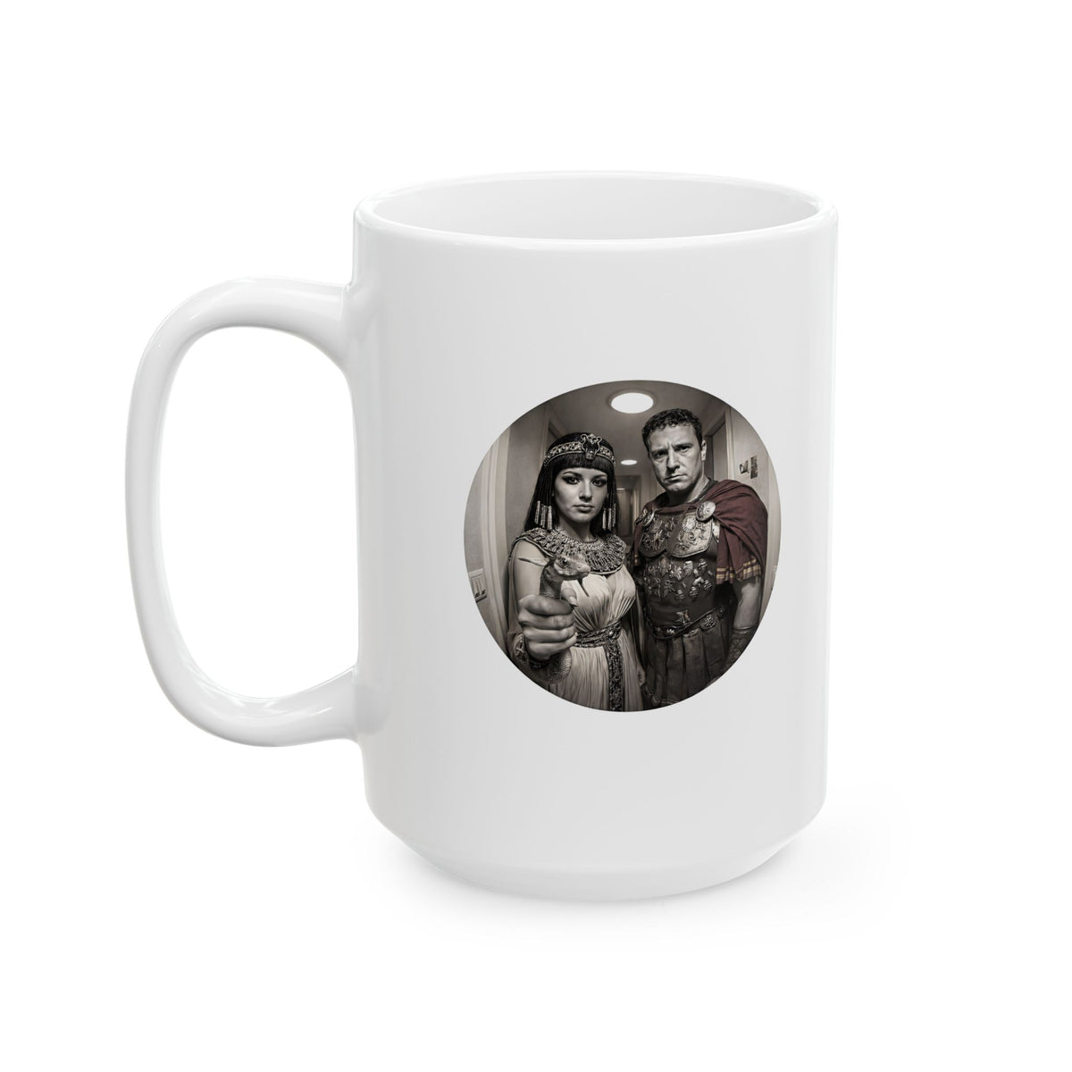 Peephole View Antony and Cleopatra Ceramic Mug, (11oz, 15oz)