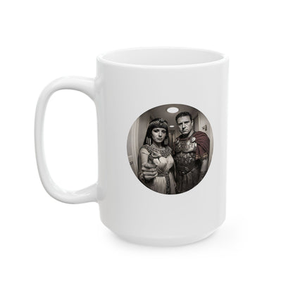 Peephole View Antony and Cleopatra Ceramic Mug, (11oz, 15oz)