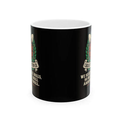 Caesar's Construction Co Crossed Shovels Ceramic Mug, (11oz, 15oz)