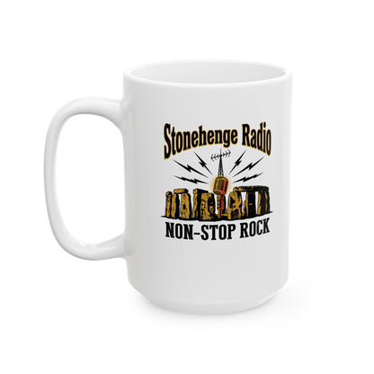 Stonehenge Radio Non-Stop Rock Ceramic Mug, (11oz, 15oz)