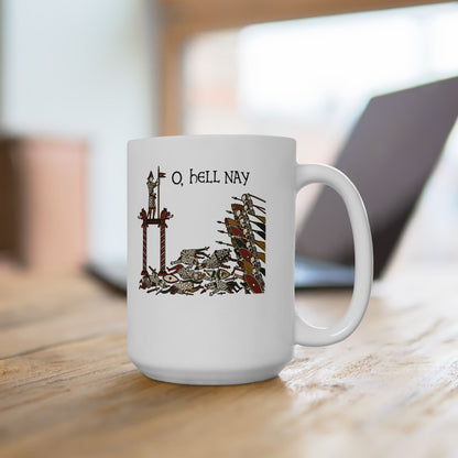 Hell Nay Bayeux Tapestry Meme Ceramic Mug, (11oz, 15oz)
