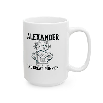 Alexander the Great Pumpkin! Statue Ceramic Mug, (11oz, 15oz)