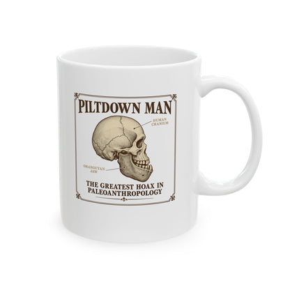 Piltdown Man Scientific Illustration Ceramic Mug, (11oz, 15oz)