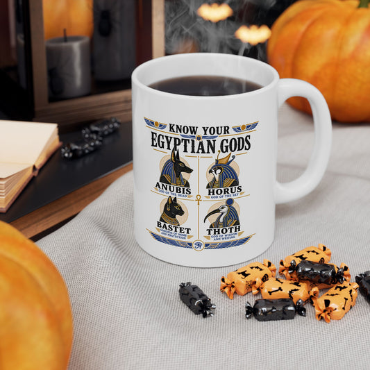 Know Your Egyptian Gods Ceramic Mug, (11oz, 15oz)