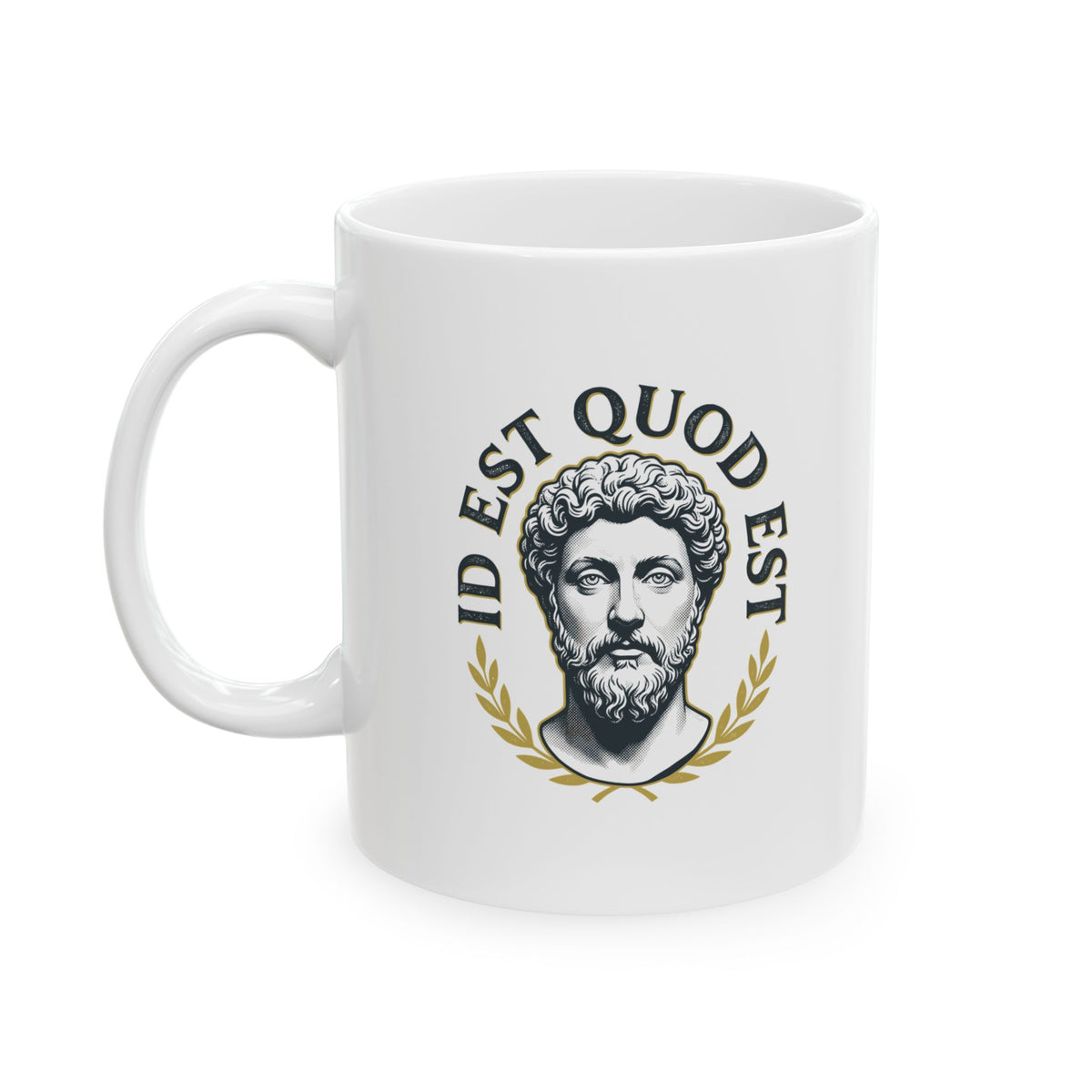 Aurelius It Is What It Is Latin Quote Ceramic Mug, (11oz, 15oz)