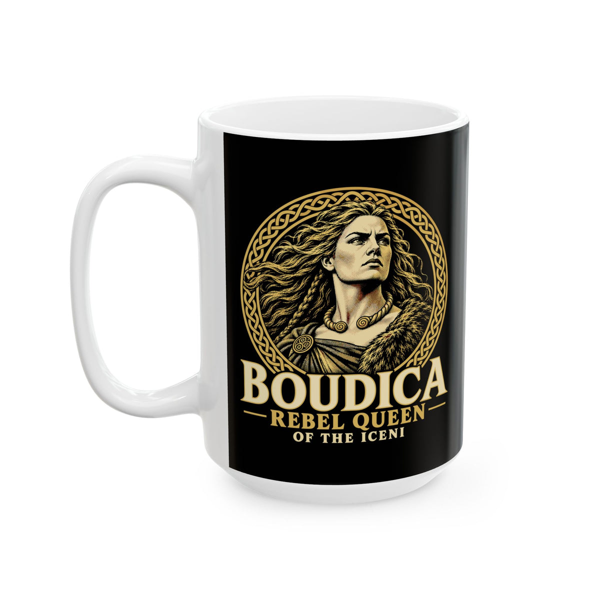 Boudica Rebel Queen Engraved Ceramic Mug, (11oz, 15oz)