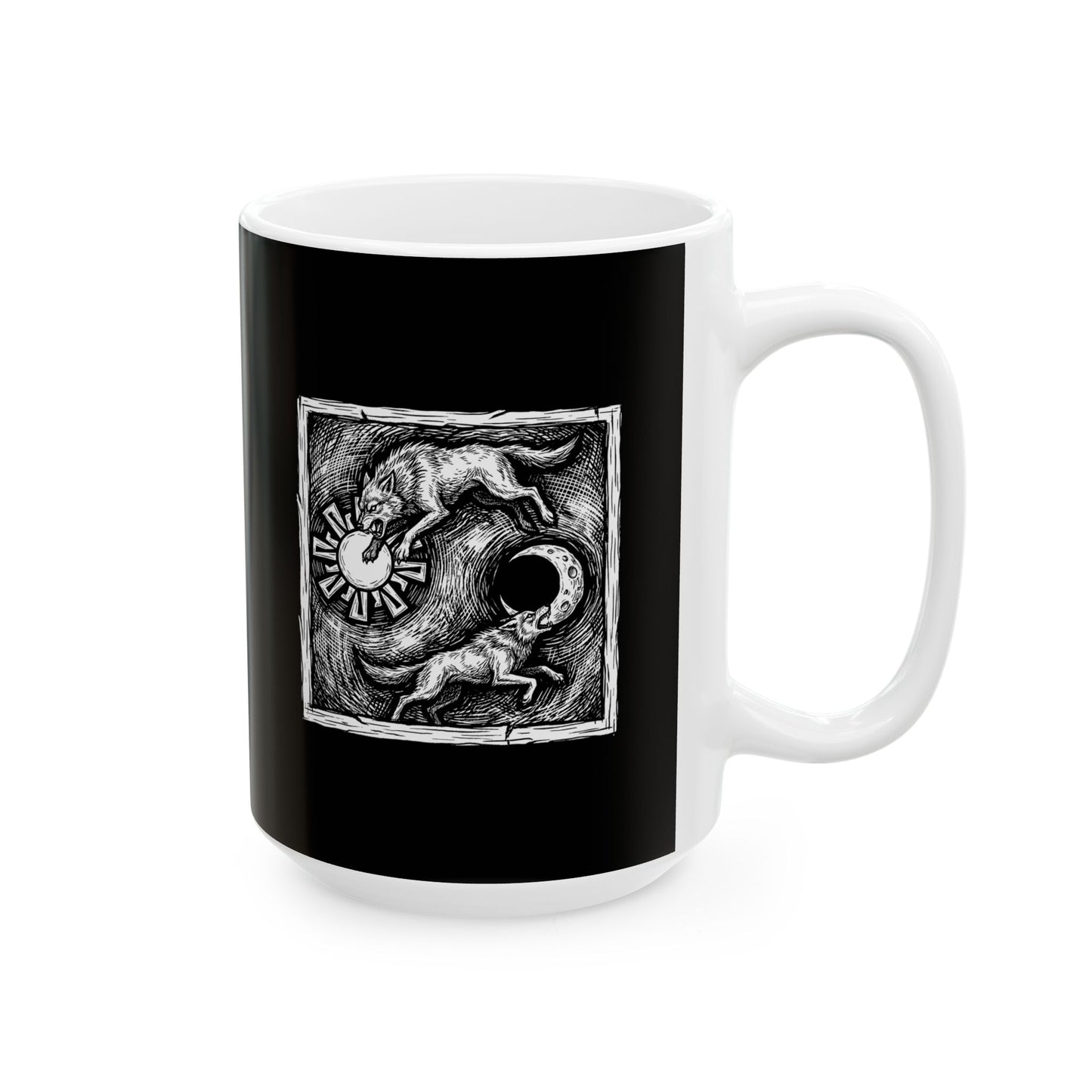 Sköll & Hati the Devourers Ceramic Mug, (11oz, 15oz)
