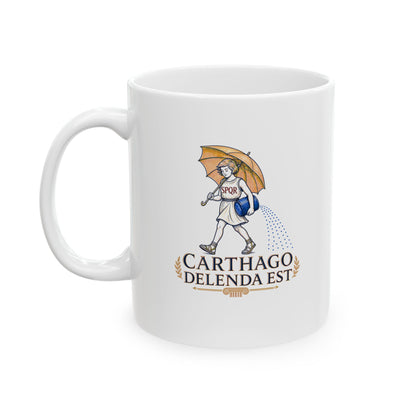 Carthago Delenda Est Morton's Salt Girl Ceramic Mug, (11oz, 15oz)
