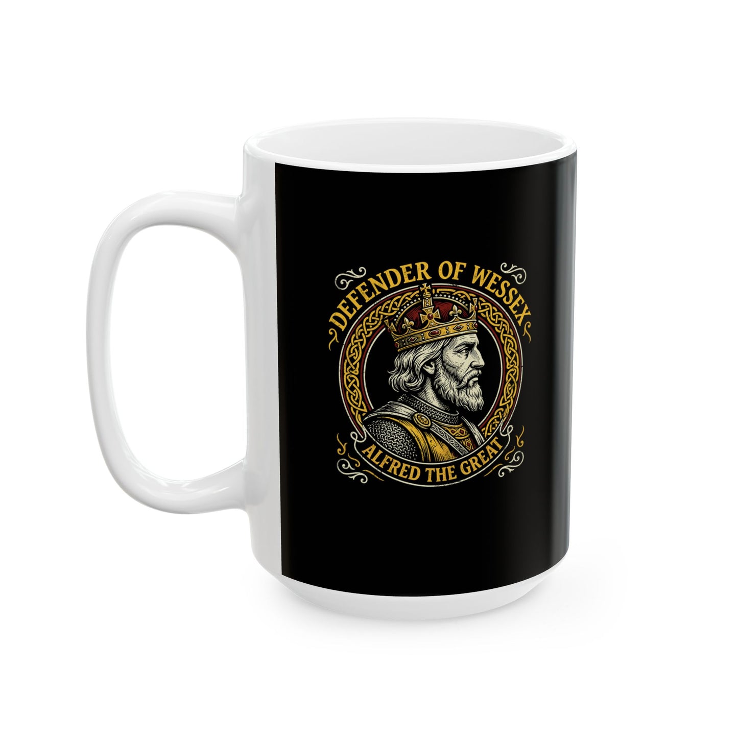 Alfred the Great Defender of Wessex Ceramic Mug, (11oz, 15oz)