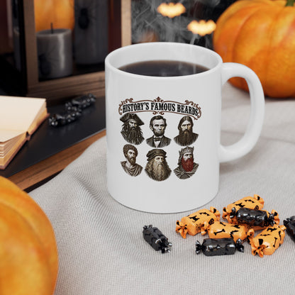History's Famous Beards Engraving Ceramic Mug, (11oz, 15oz)
