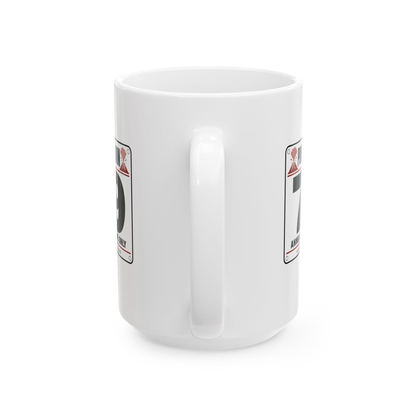 Pompeii Fun Run Race Bib Ceramic Mug, (11oz, 15oz)