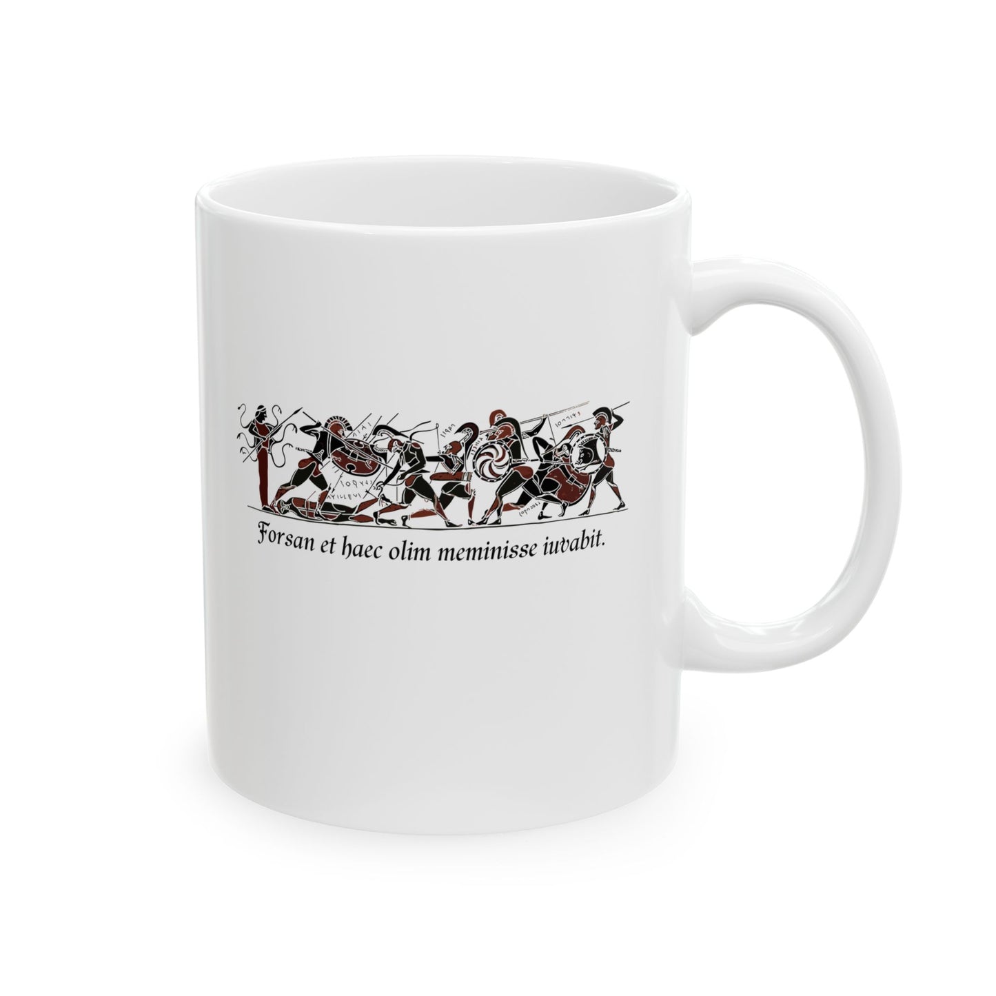 Aeneid Good Old Days Quote in Latin  Ceramic Mug, (11oz, 15oz)
