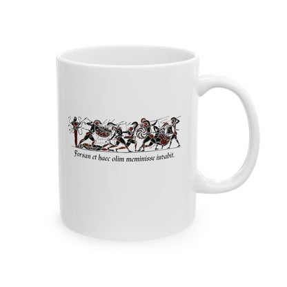 Aeneid Good Old Days Quote in Latin  Ceramic Mug, (11oz, 15oz)