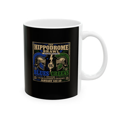 Nika Riots Blues vs Greens  Ceramic Mug, (11oz, 15oz)
