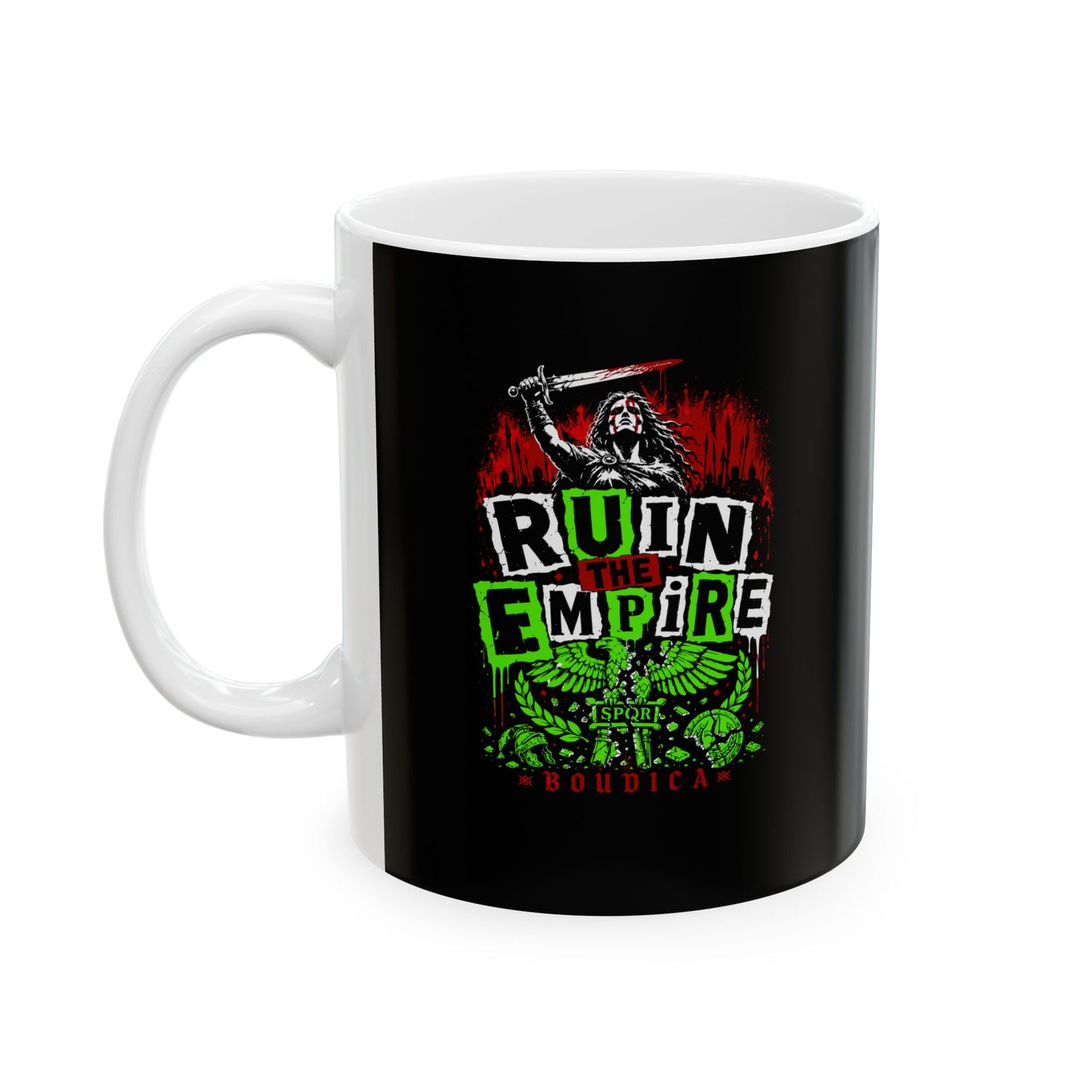Boudica Punk Style Ruin Empire Ceramic Mug, (11oz, 15oz)