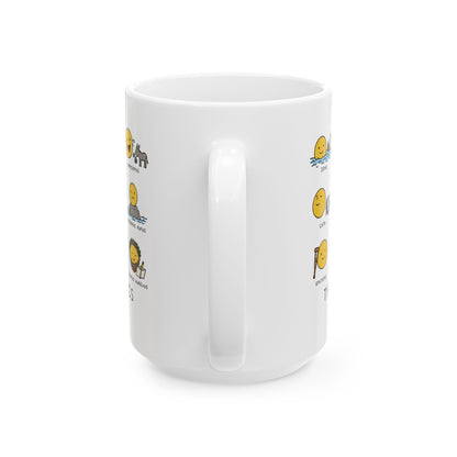 Stoic Smiley Philosophy Grid Ceramic Mug, (11oz, 15oz)