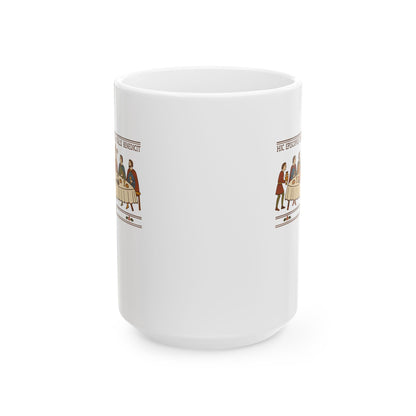 Bayeux Christmas Dinner Ceramic Mug, (11oz, 15oz)