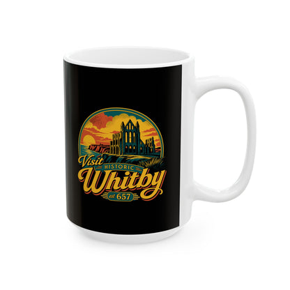 Visit Whitby Abbey Ceramic Mug, (11oz, 15oz)