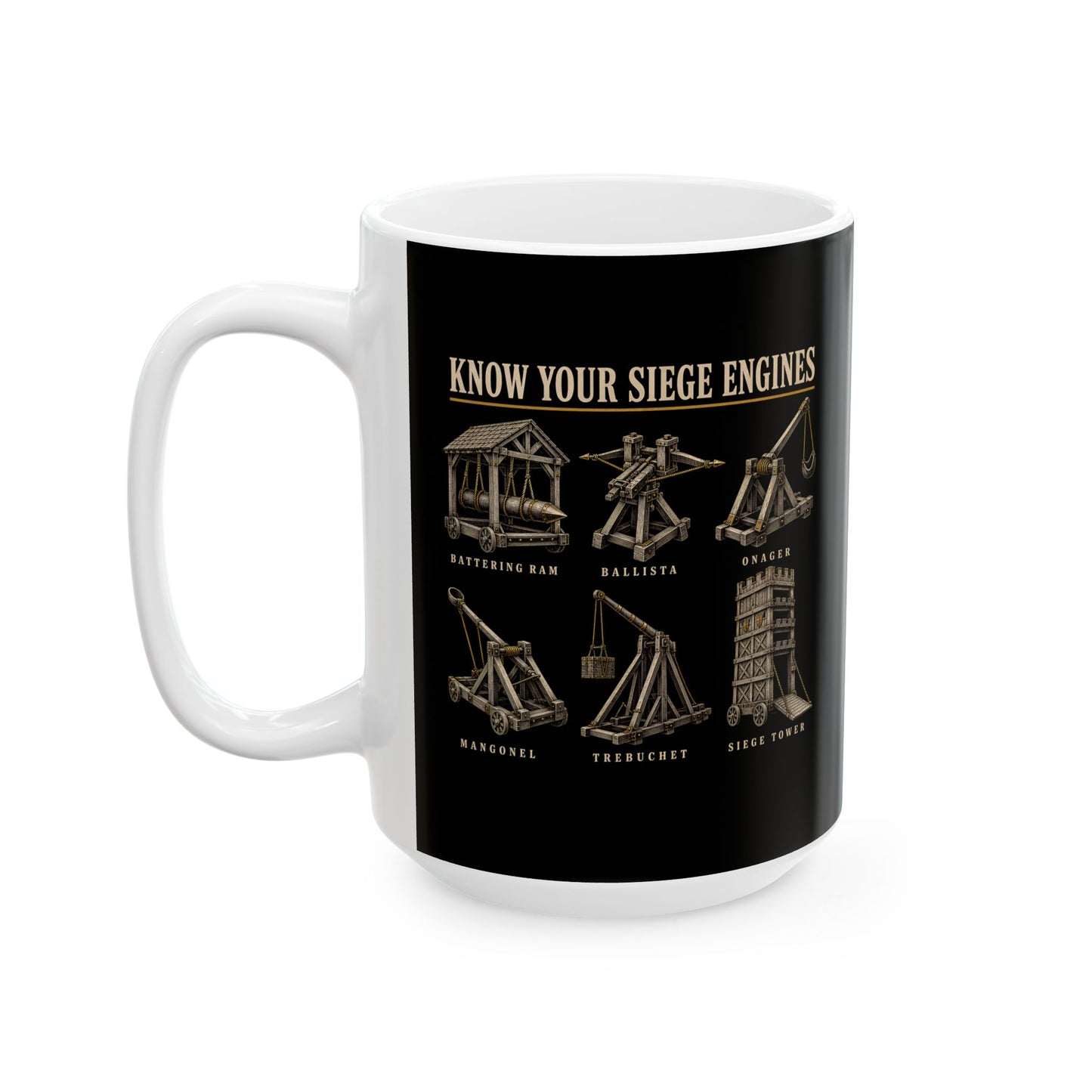 Know Your Siege Engines Ceramic Mug, (11oz, 15oz)