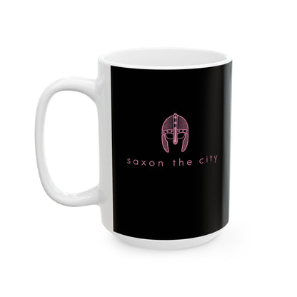 Saxon The City Logo Parody Ceramic Mug, (11oz, 15oz)