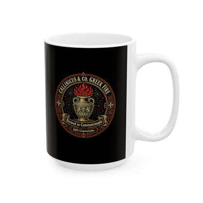 CALLINICUS & CO. GREEK FIRE Ceramic Mug, (11oz, 15oz)