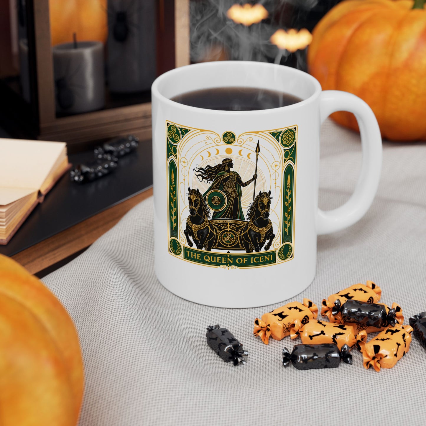 Boudica Queen of Iceni Tarot Ceramic Mug, (11oz, 15oz)
