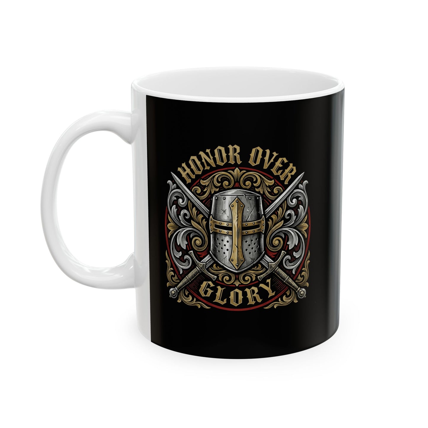 Honor Over Glory Knight Ceramic Mug, (11oz, 15oz)