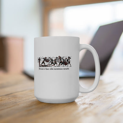 Aeneid Good Old Days Quote in Latin  Ceramic Mug, (11oz, 15oz)