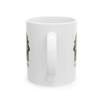 Bastet Guardian Art Deco Ceramic Mug, (11oz, 15oz)