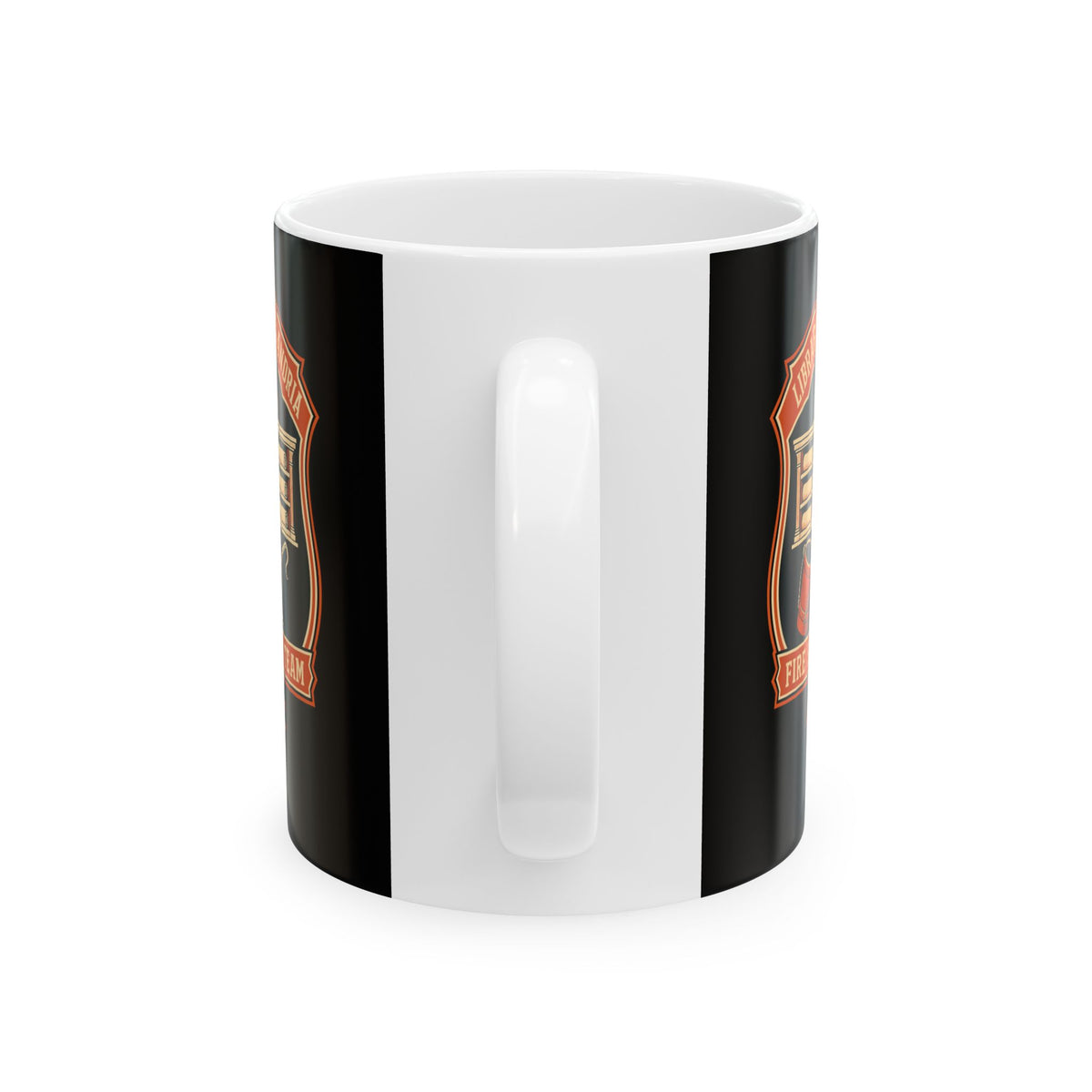 Library Alexandria Fire Safety Ceramic Mug, (11oz, 15oz)